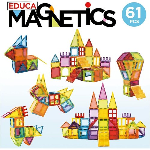 Educa Magnetics 61 piezas - Bloques magnéticos 3D