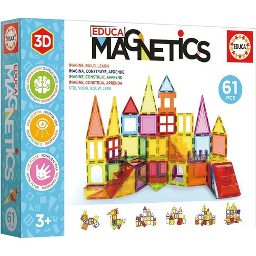 Educa Magnetics 61 piezas - Bloques magnéticos 3D