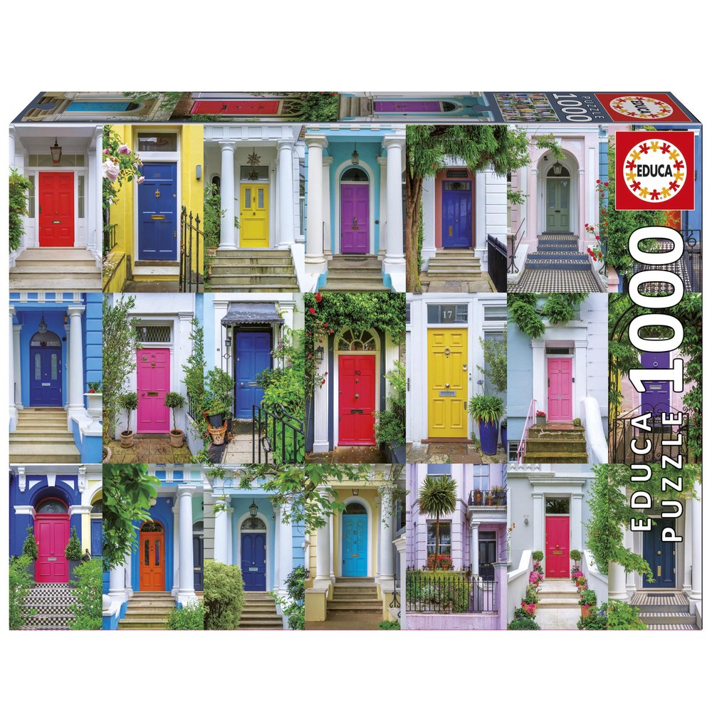 Puzle 1000 Puertas de Notting Hill Educa-Borras Imagen principal del producto