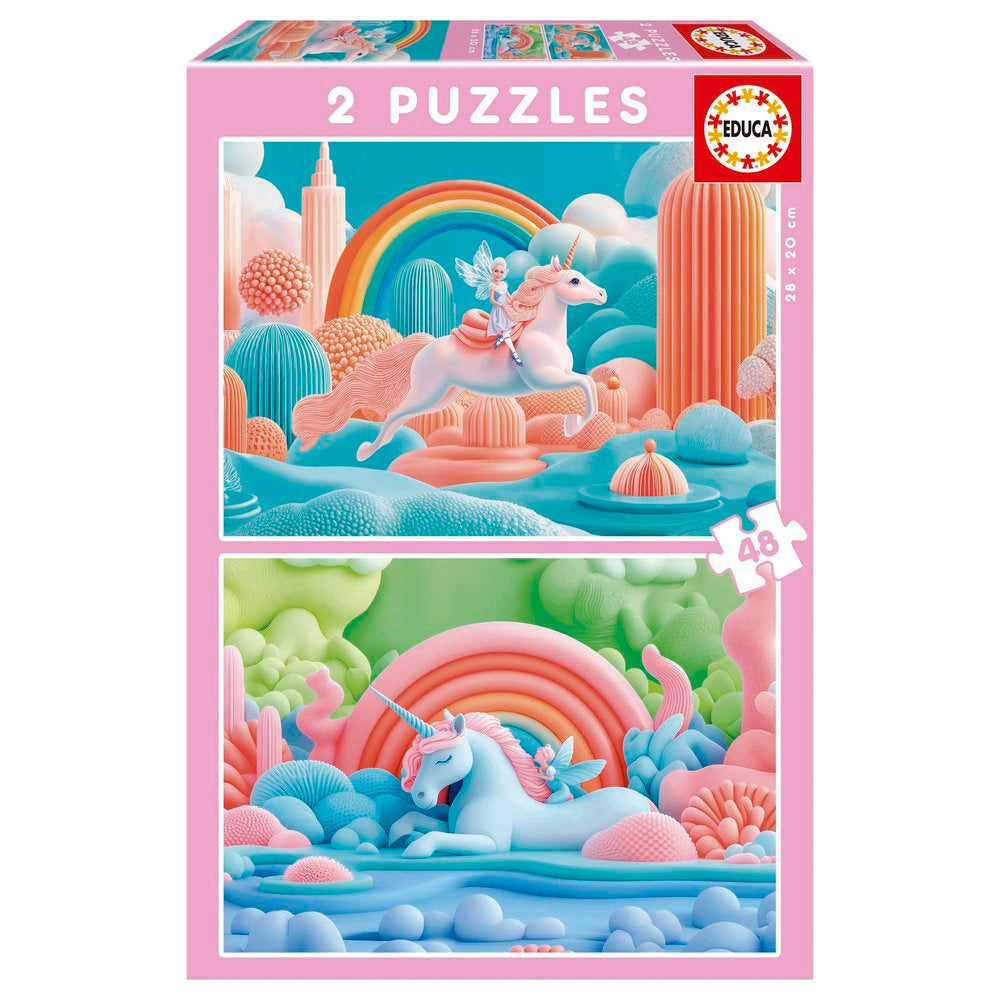 PUZZLE 2X48 PIEZAS UNICORNIOS MAGICOS | EDUCA-BORRAS | 1 UNIDAD | 8412668202238 Imagen principal del producto