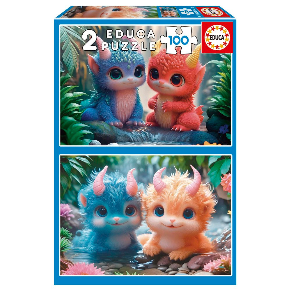 PUZZLE 2X100 PIEZAS MONSTRUOS ADORABLES | EDUCA-BORRAS | 1 UNIDAD | 8412668202245 Imagen principal del producto