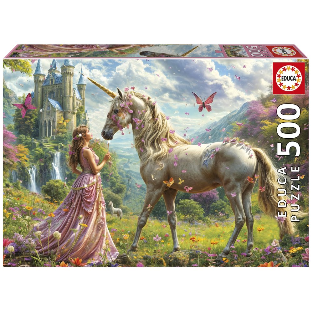 Puzle 500 Hadas, Unicornios y Mariposas EDUCA-BORRAS Imagen principal del producto