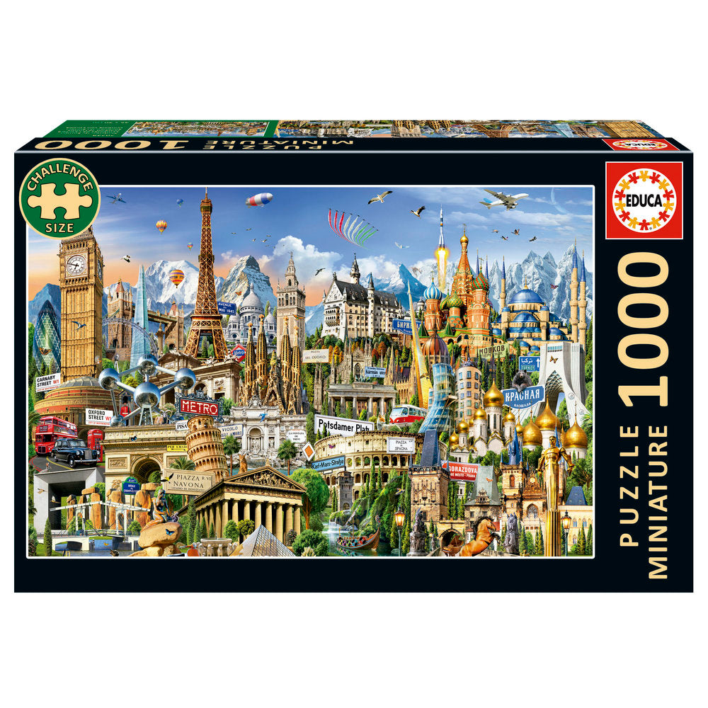 PUZZLE 1000 PIEZAS SIMBOLOS DE EUROPA MINATURE | EDUCA-BORRAS | 1 UNIDAD | 8412668202481 Imagen principal del producto