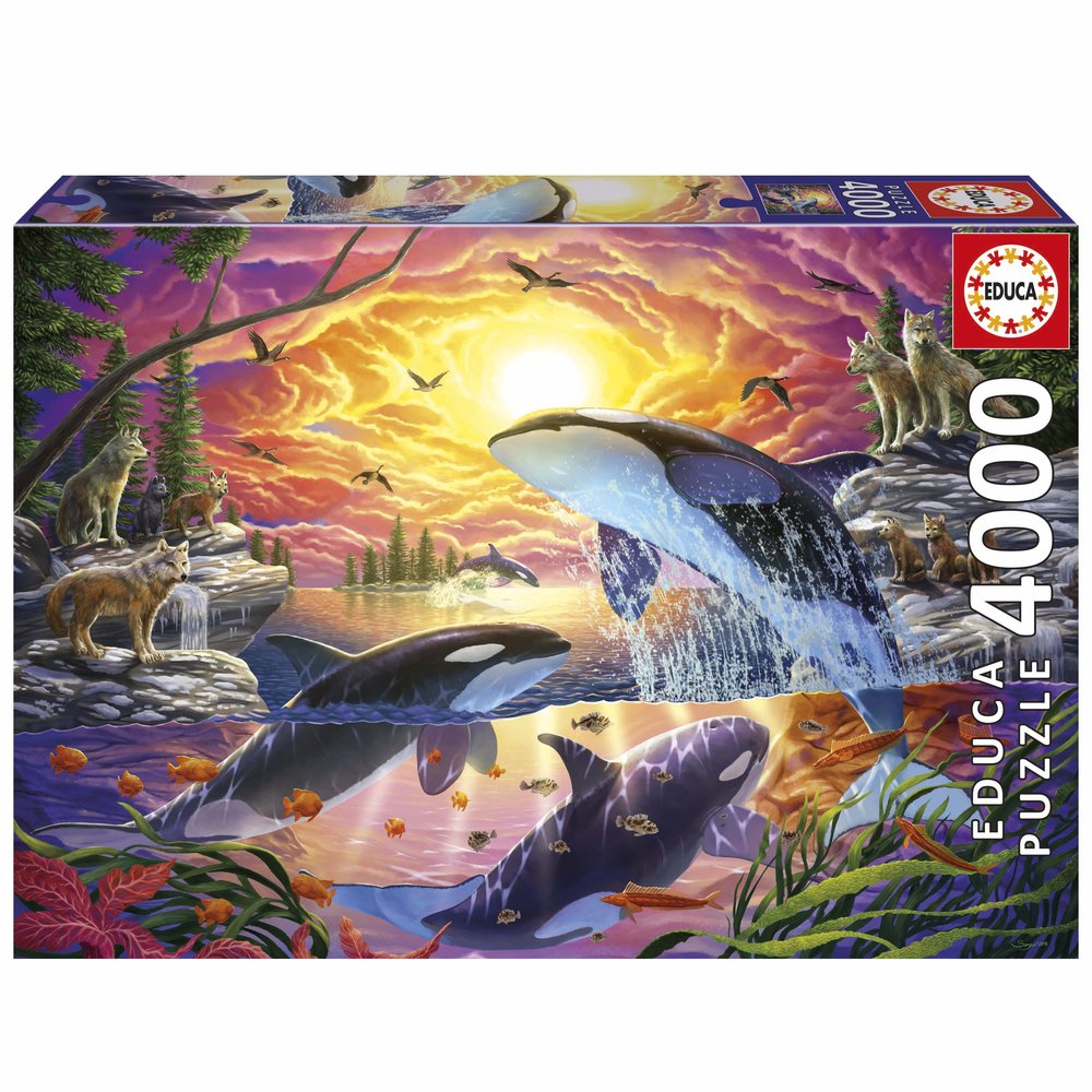Puzzle 4000 Piezas Orcas y Lobo Educa Borras