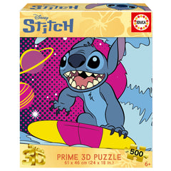 PUZZLE 500 PIEZAS STITCH 3D LENTICULAR | EDUCA-BORRAS | 1 UNIDAD | 8412668202726