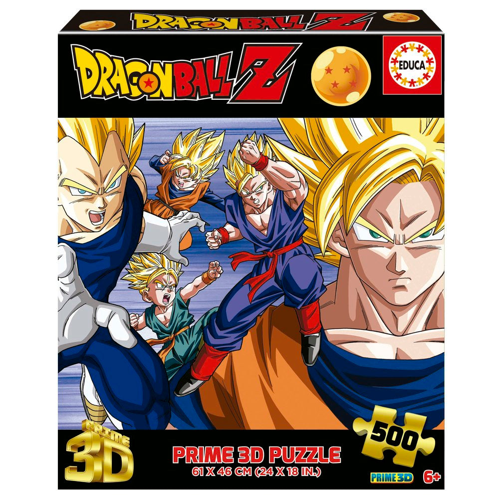 PUZZLE 500 PIEZAS DRAGON BALL 3D LENTICULAR | EDUCA-BORRAS | 1 UNIDAD | 8412668202740