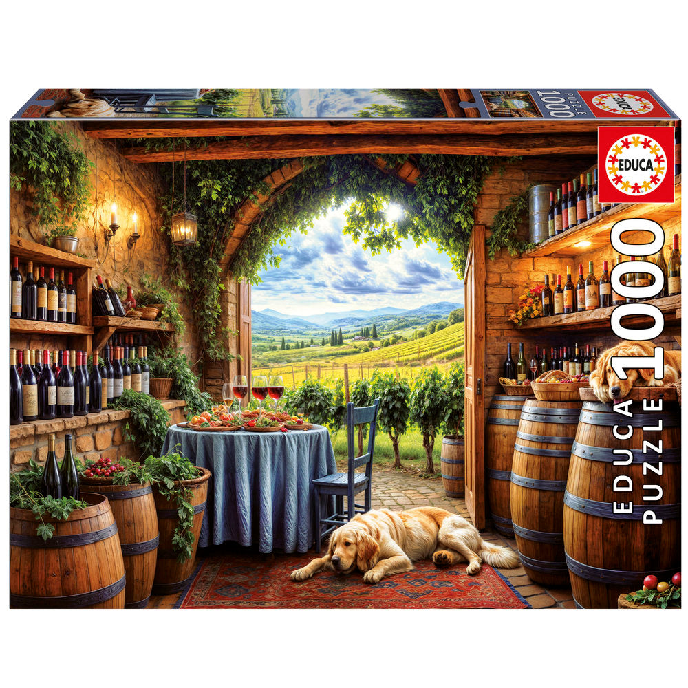 Puzle 1000 Canes Et Vinum Educa-Borras