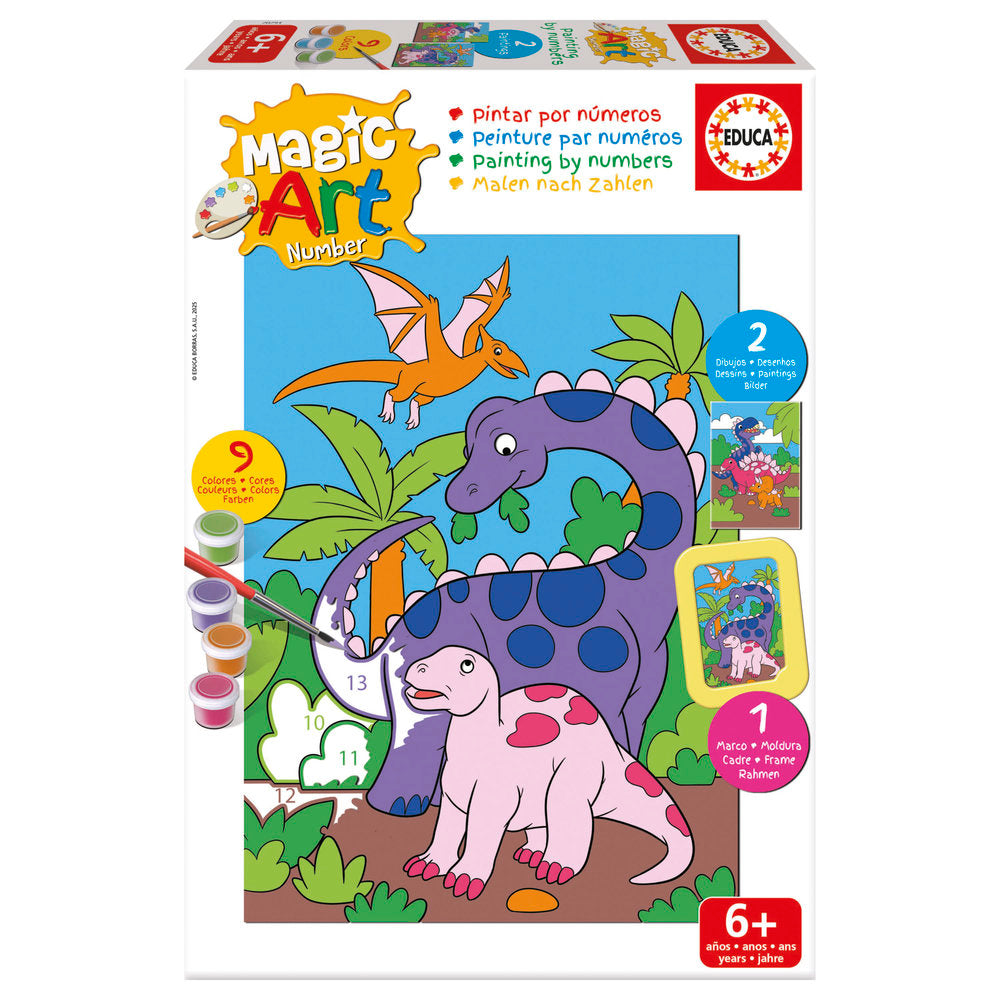 Magic Art Number Art +6 Dinosaurios EDUCA BORRAS Imagen principal del producto