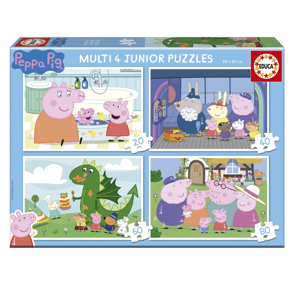 Multi 4 Puzzles Junior Peppa Pig Educa-Borras Pack 4 Puzzles Imagen principal del producto