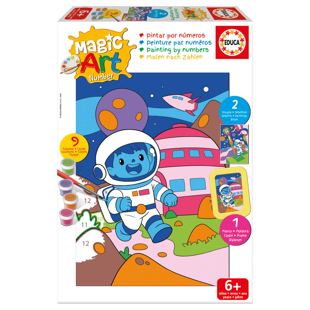 Magic Art Number Escena Espacial 6 piezas Educa-Borras Imagen principal del producto