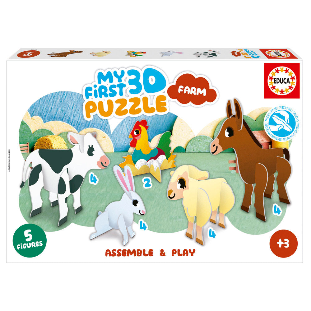 Puzzle 3D Baby Puzzle Farm EDUCA-BORRAS Imagen principal del producto