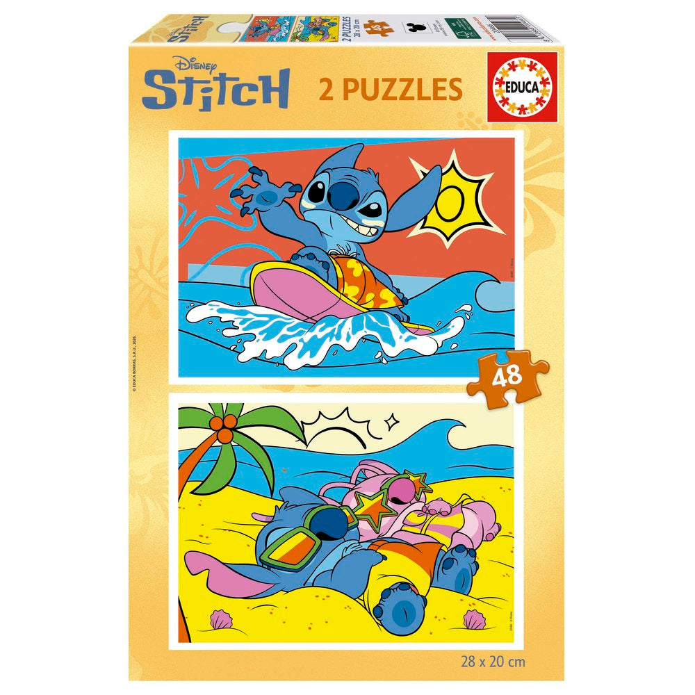 Puzzle 2 x 48 Stitch Educa-Borras