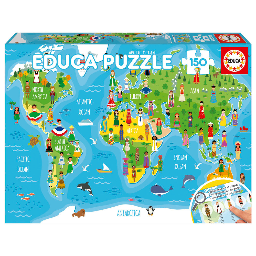 Puzzle 150 Girls of the World Geopuzzles Educa-Borras Imagen principal del producto