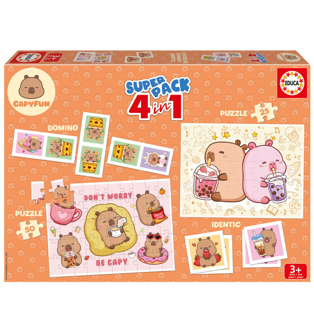 Puzzle Educa Superpack Capybaras Capyfun Marca Educa-Borras Imagen principal del producto