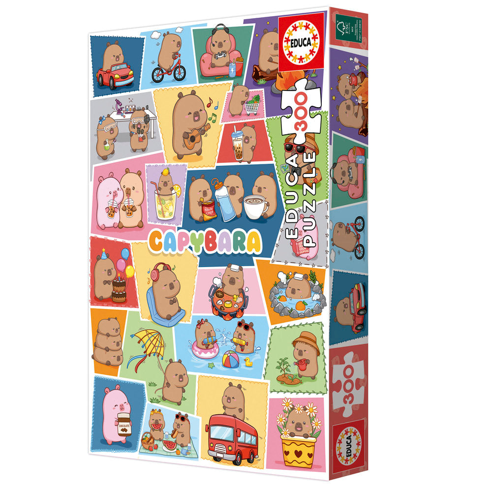 Puzzle 300 Capybaras Capyfun de Educa-Borras