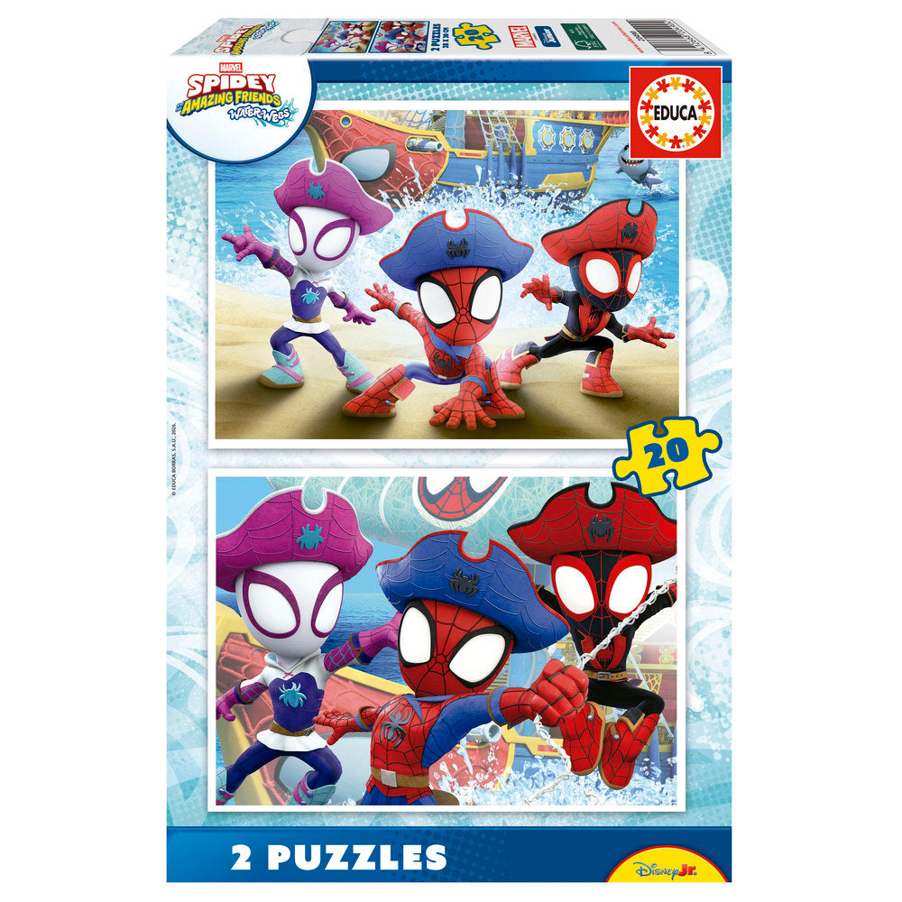 Puzzle 2x20 Spidey & His Amazing Friends Waterwebs Educa-Borras Imagen principal del producto