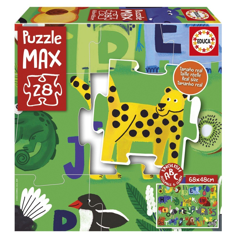 Puzzle 28 piezas Max Alphabet Nature Piezas Gigantes EDUCA BORRAS