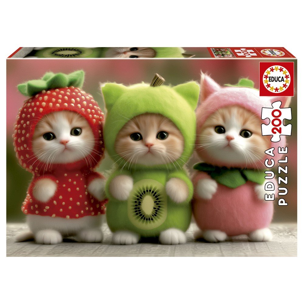 Puzzle 200 Gatitos Frutales Educa-Borras