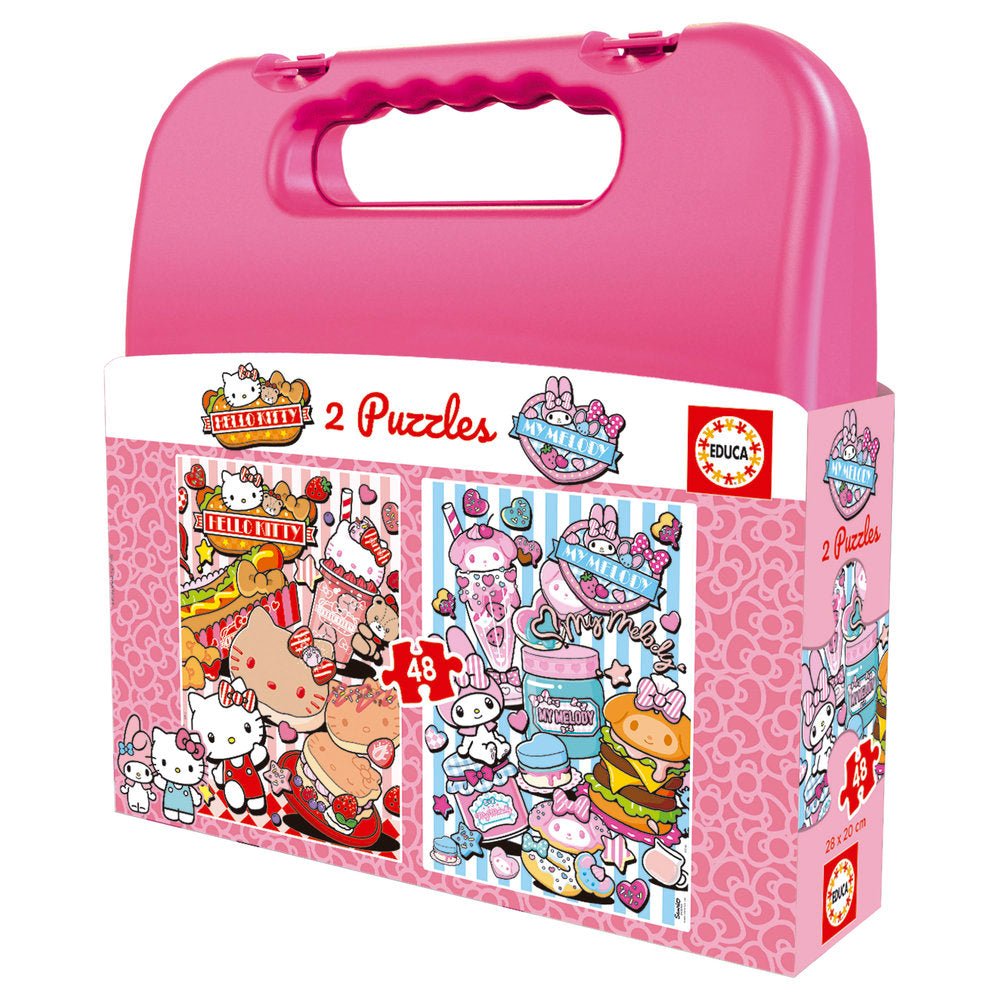 Puzzle Maleta 2x48 Hello Kitty & Friends EDUCA-BORRAS Imagen principal del producto
