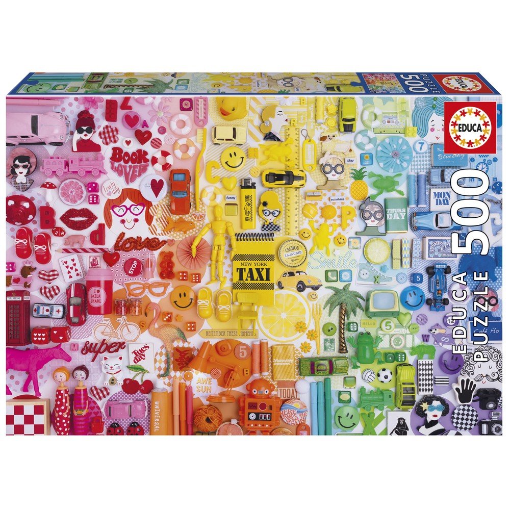 Puzzle 500 Piezas Collage de Colores Educa Borras