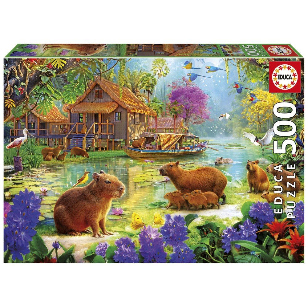 Puzzle 500 Pueblo de Capybara EDUCA-BORRAS Imagen principal del producto