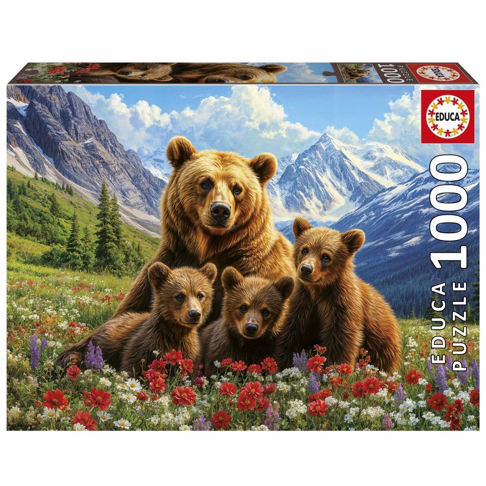 Puzzle 1000 Piezas Osos Grizzly en Canadá Educa Borras