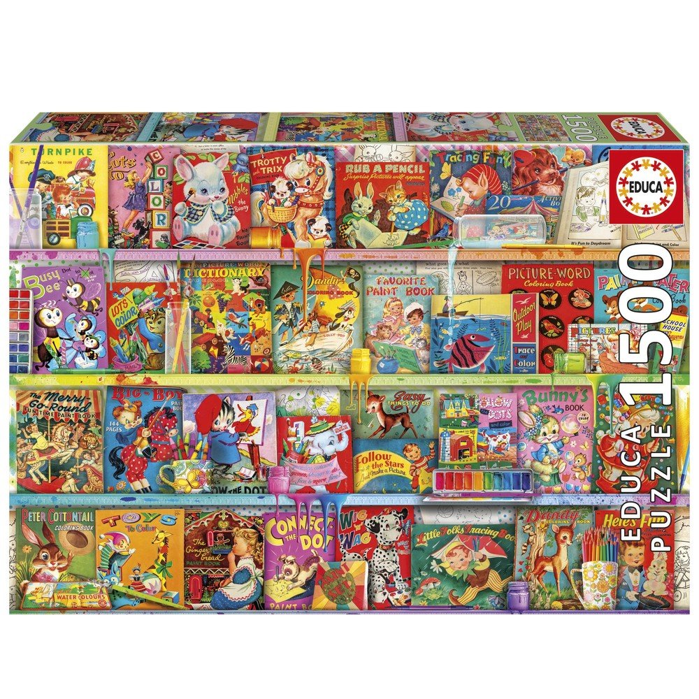 Puzzle 1500 El Rincón de los Cuadernillos Kitsch Educa-Borras