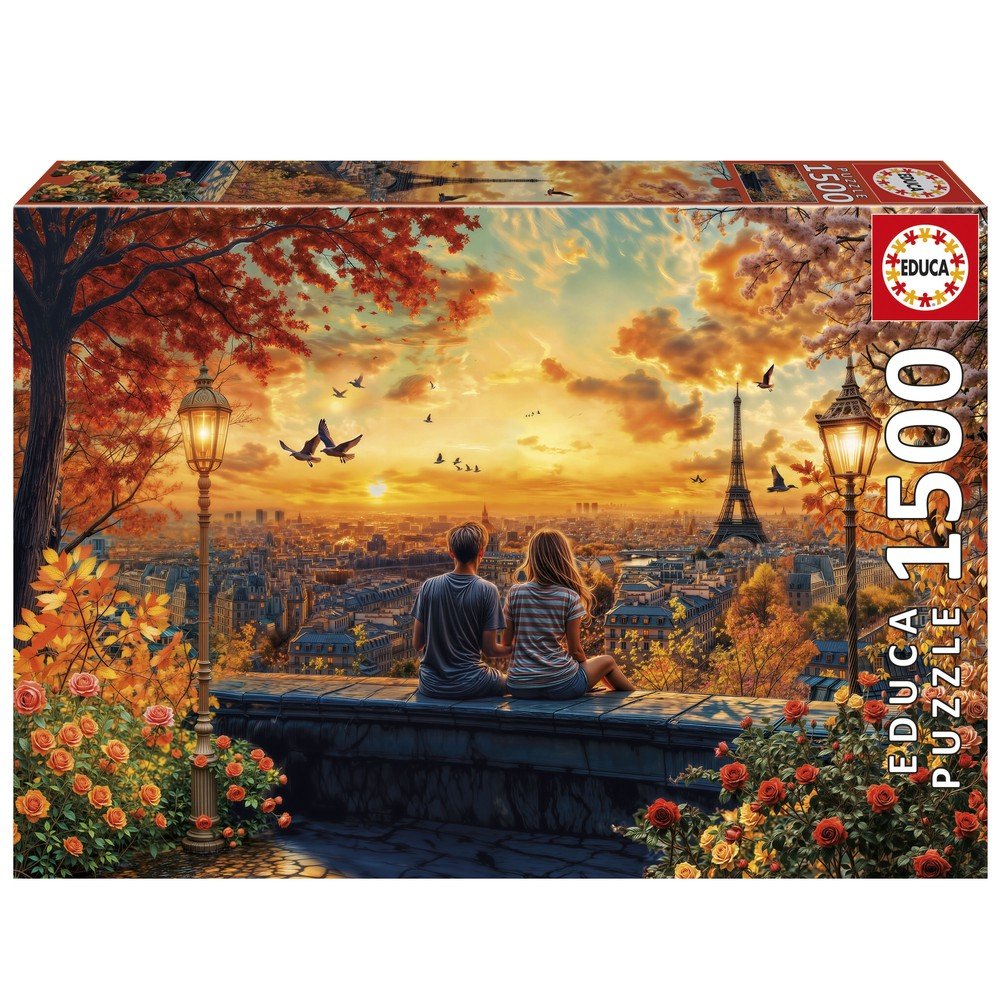 Puzzle 1500 Enamorados en París Educa-Borras
