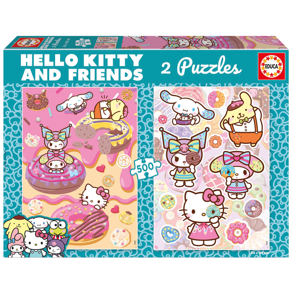 Puzzle 2x500 Hello Kitty Educa-Borras