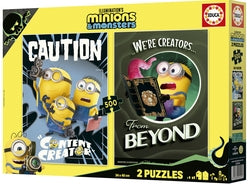 Puzzle 2x500 Piezas Minions y Monsters EDUCA Borras