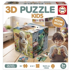Puzzle 3D Animales Bebes Educa Borras para niños