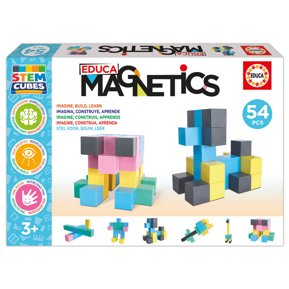 Juego Educa Magnetics Stem Cubes 54 piezas