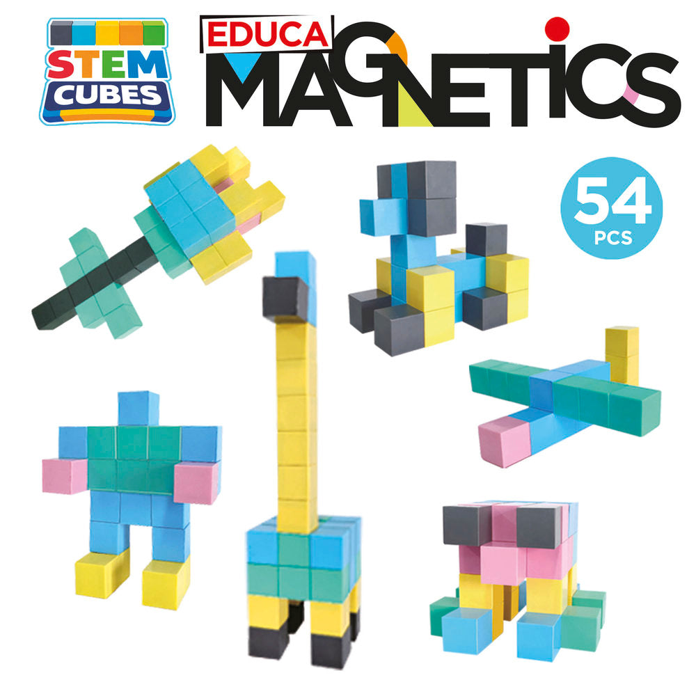 Juego Educa Magnetics Stem Cubes 54 piezas