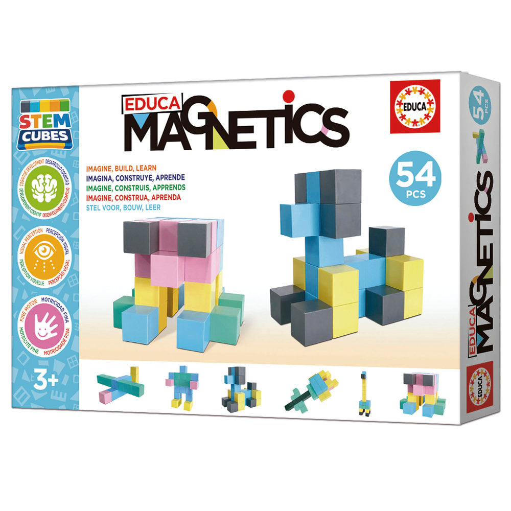 Juego Educa Magnetics Stem Cubes 54 piezas