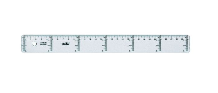 REGLA 30CM GRADUADA TRANSPARENTE CAJA 20 UDS | 20 UNIDADES | (SAFTA BASICO)