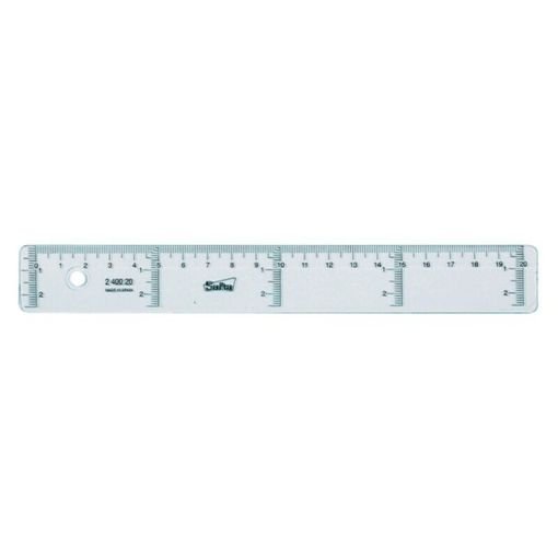 REGLA 20CM GRADUADA TRANSPARENTE CAJA 20 UDS | 20 UNIDADES | (SAFTA BASICO) Imagen principal del producto