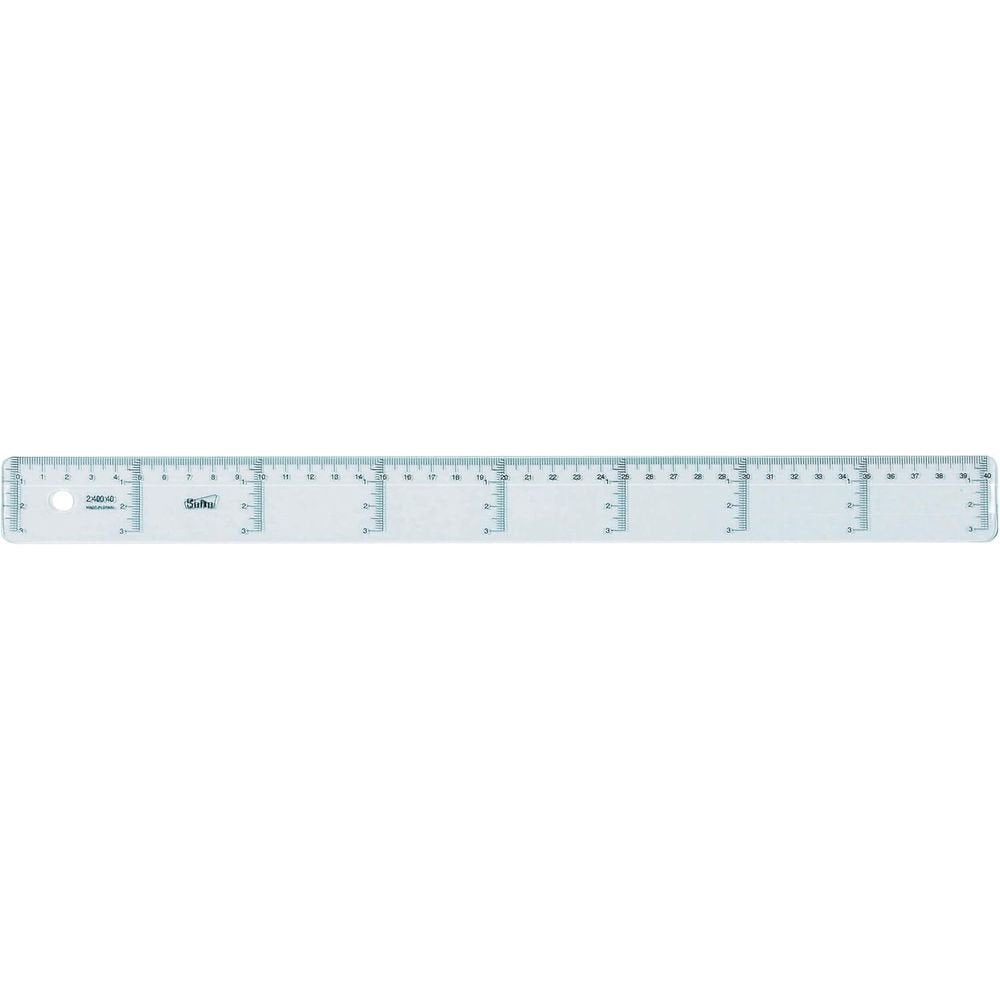 REGLA 40CM GRADUADA TRANSPARENTE CAJA 20 UDS | 20 UNIDADES | (SAFTA BASICO)