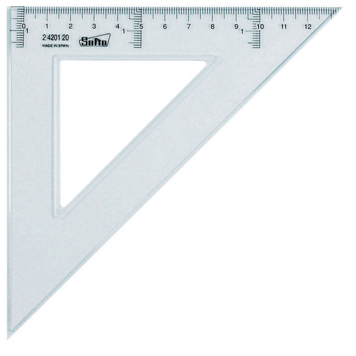 ESCUADRA GRADUADA 20CM TRANSPARENTE CAJA 20 UDS | 20 UNIDADES | (SAFTA BASICO)