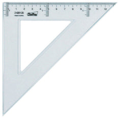 ESCUADRA GRADUADA 20CM TRANSPARENTE CAJA 20 UDS | 20 UNIDADES | (SAFTA BASICO)
