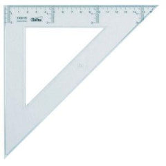 ESCUADRA GRADUADA 25CM TRANSPARENTE CAJA 20 UDS | 20 UNIDADES | (SAFTA BASICO)