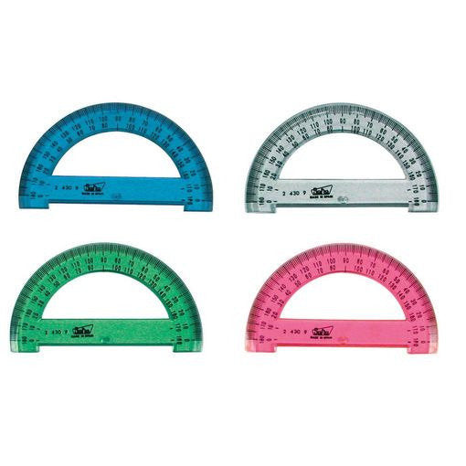 SEMICIRCULO 9CM COLORES SURTIDOS TRANSPARENTE CAJA 20 UDS | 20 UNIDADES | (SAFTA BASICO) Imagen principal del producto