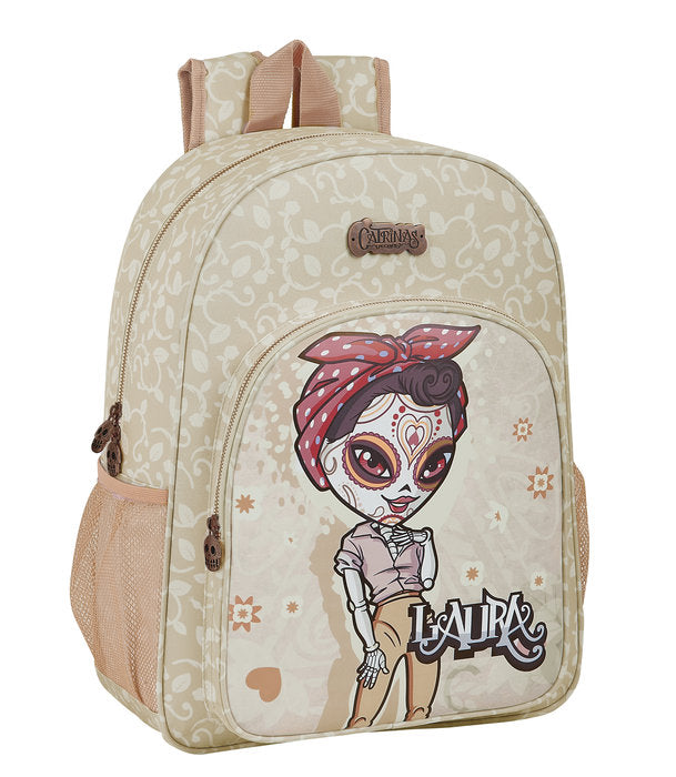 Mochila adaptable a carro Catrinas Laura 33x42x14 cm SAFTA