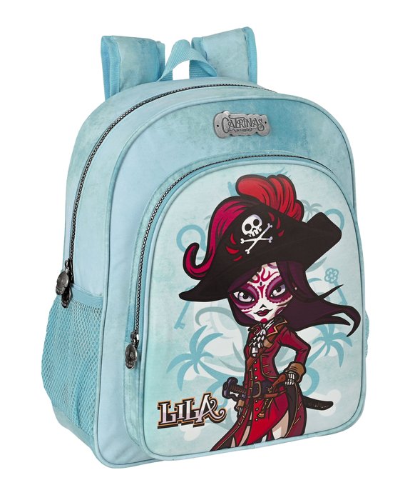 Mochila Junior Adaptable a Carro Catrinas Claire Noelia Lila SAFTA