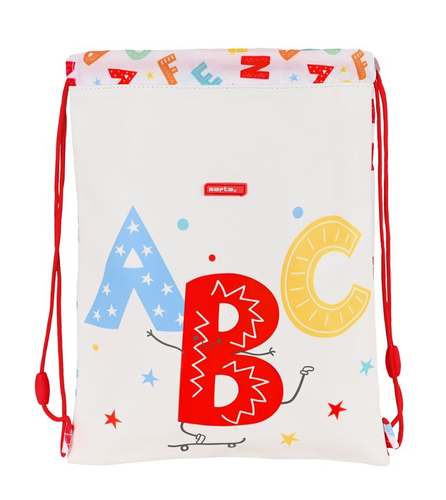 Saco plano Junior Facil Limpieza alphabet 26x34x1cm SAFTA Imagen principal del producto