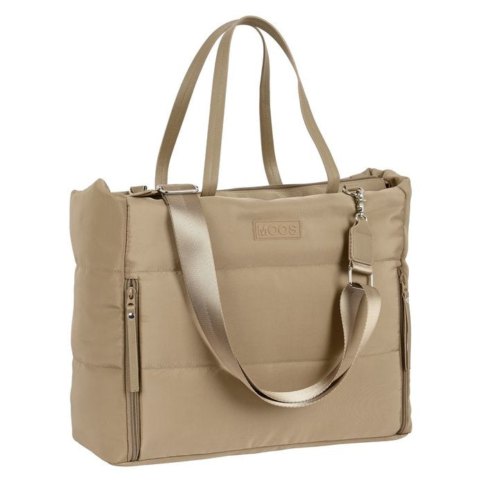 👜 BOLSO PORTÁTIL CON BOLSILLO 14,1'' MOOS CÁPSULA CAMEL 💻✨ Imagen principal del producto