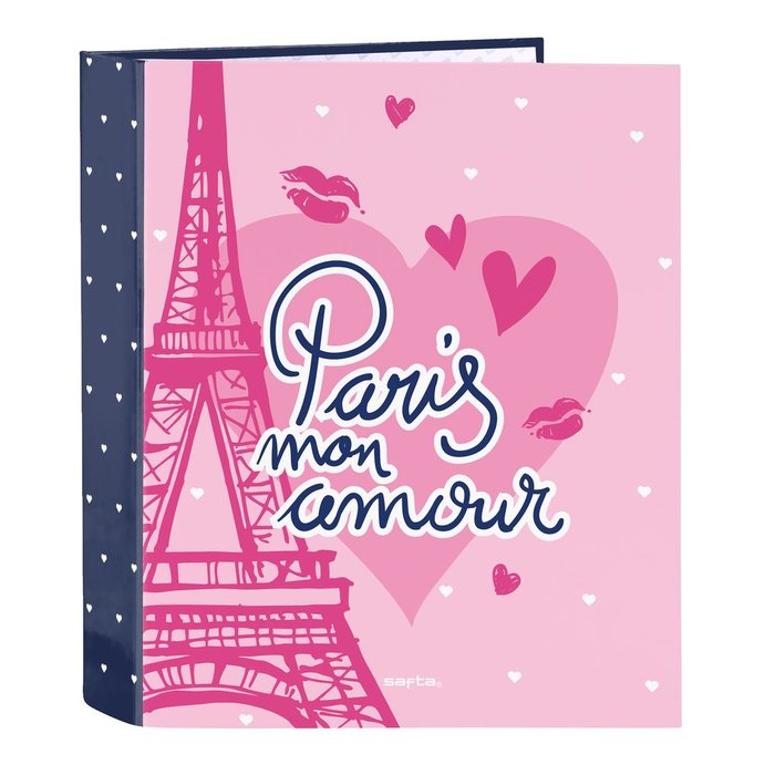 Carpeta folio 4 anillas Lomo ancho Safta Paris