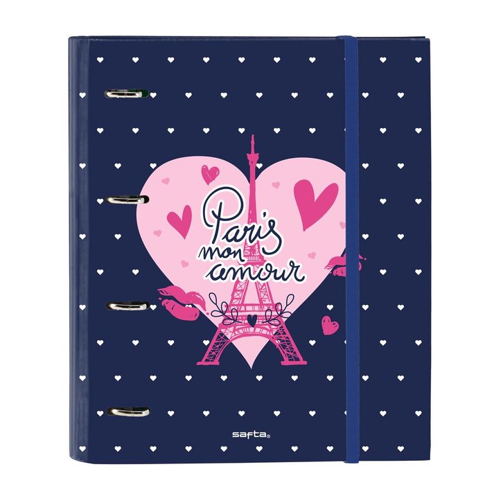 Carpeta 4 Anillas 30mm Rec A4 100H Goma 4 Separadores Paris SAFTA