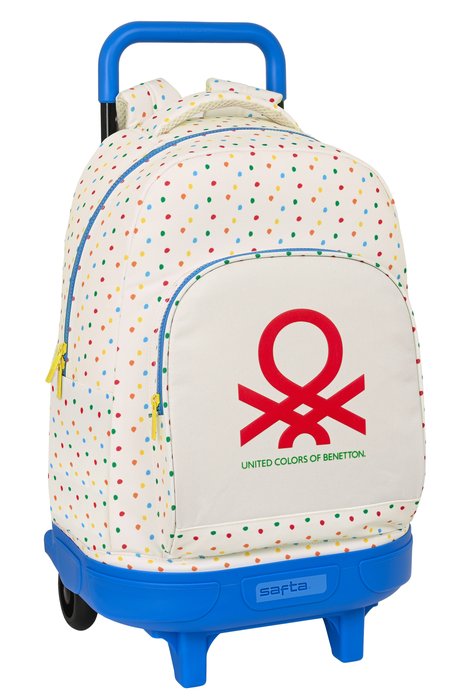 Mochila grande con ruedas compact extraible Benetton Topitos SAFTA