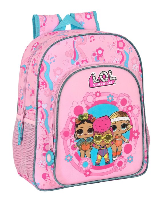 Mochila Junior Adaptable Carro Lol Surprise Glow Girl 32x38x12cm Marca Safta