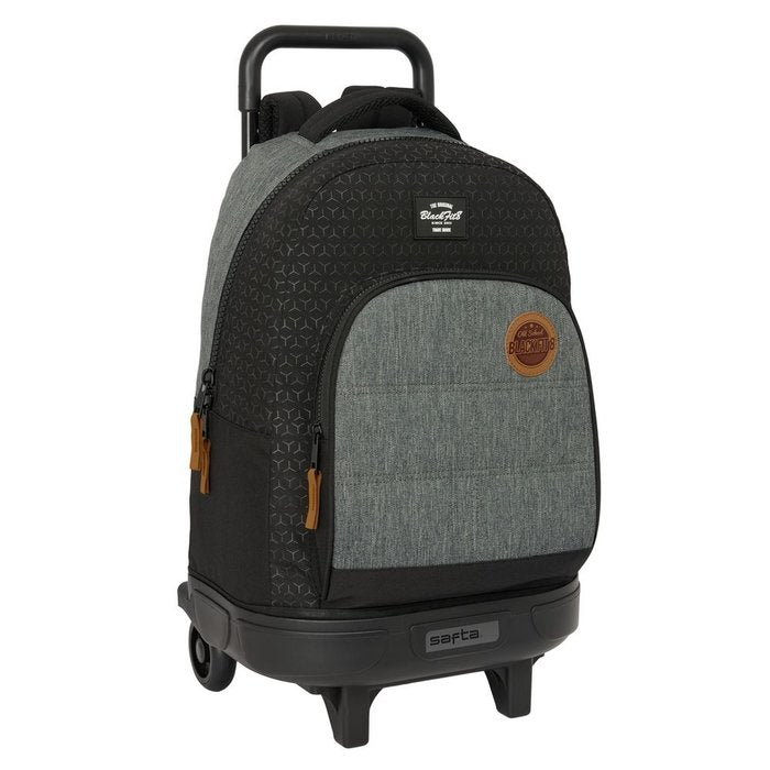 MOCHILA ESCOLAR+CARRO COMPACT EXTRAIBLE BLACKFIT8 OLD SCHOO | SAFTA, S,A,